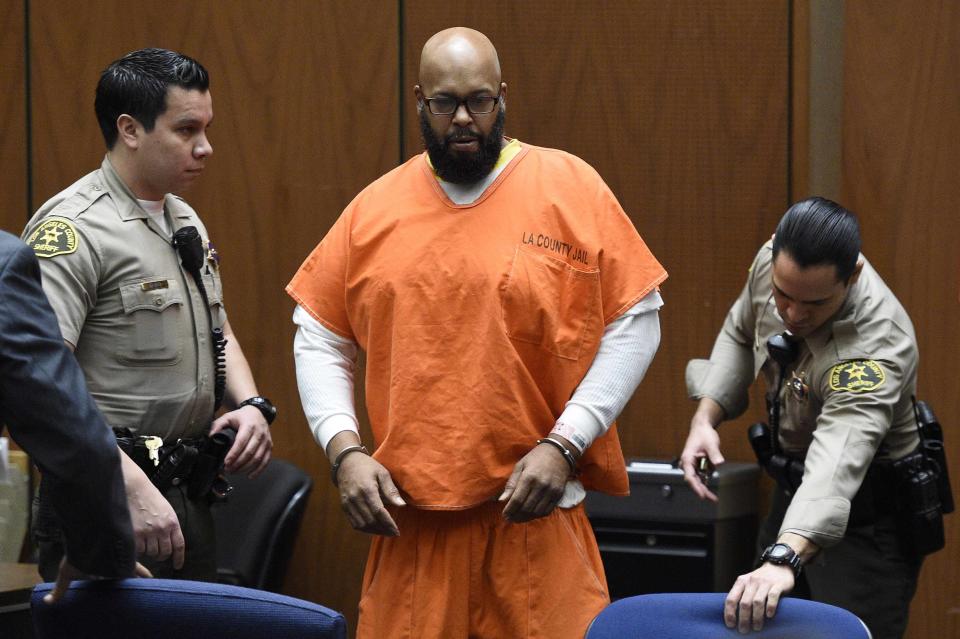 Rap mogul Marion "Suge" Knight appears in court in Los Angeles, California March 9, 2015. (REUTERS/Kevork Djansezian/Pool)