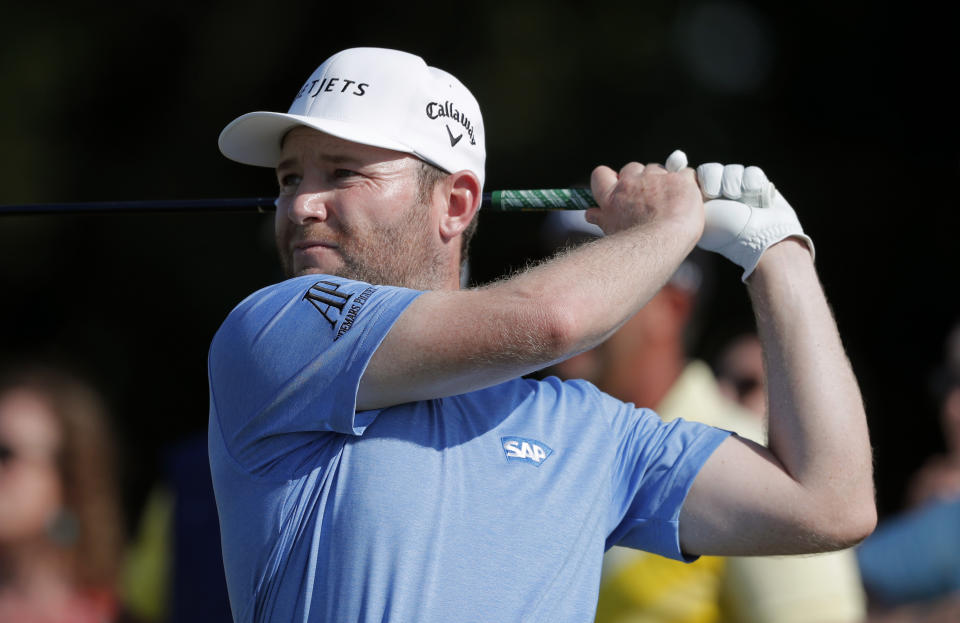 Branden Grace hits off the tee.