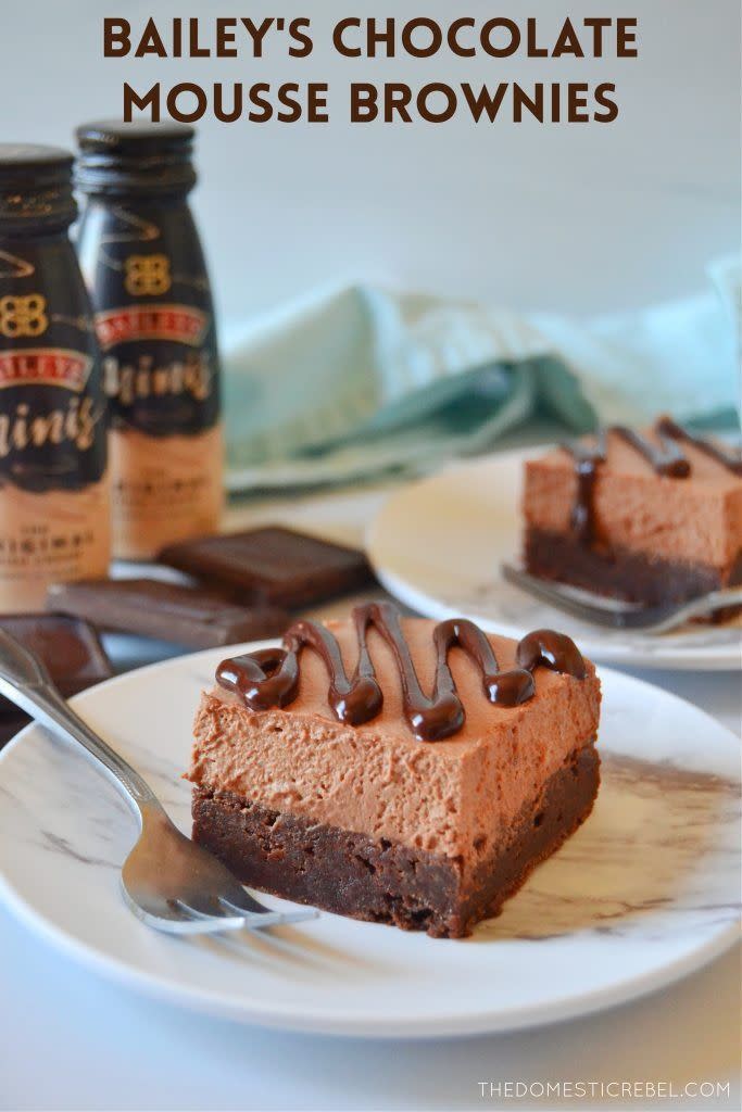 st patricks day desserts baileys chocolate mousse brownies