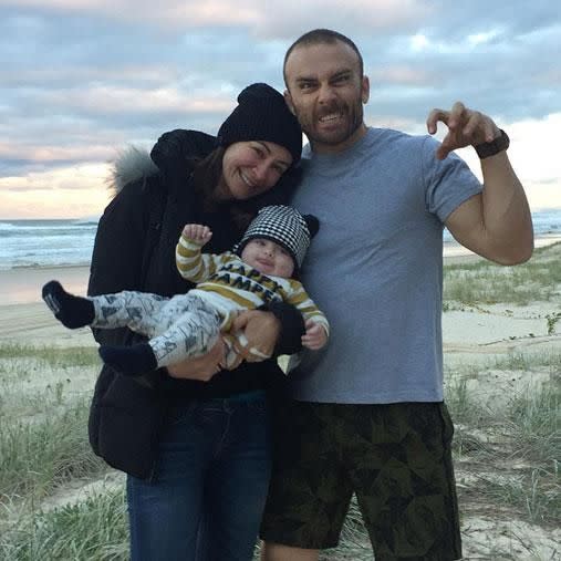 Steve and his partner Michelle welcomed their son last year. Photo: Instagram/mishbridges