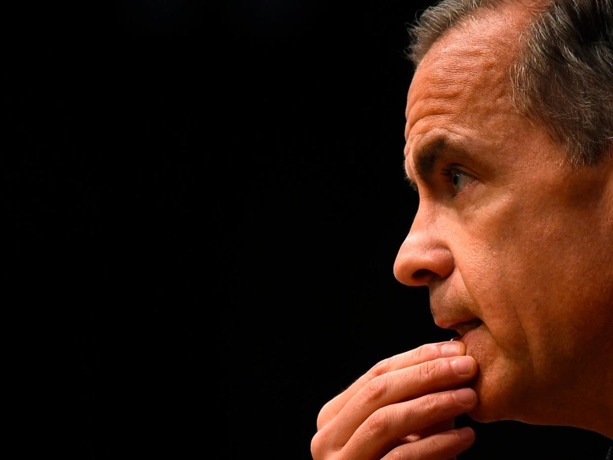 Governor of the Bank of England Mark Carney delivers his monthly inflation report at the Bank of England in the City of London, Britain, May 12, 2016.