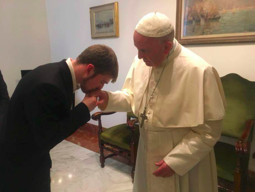 <em>Mr Evans last week met the Pope and begged him to ‘save our son’ (PA)</em>