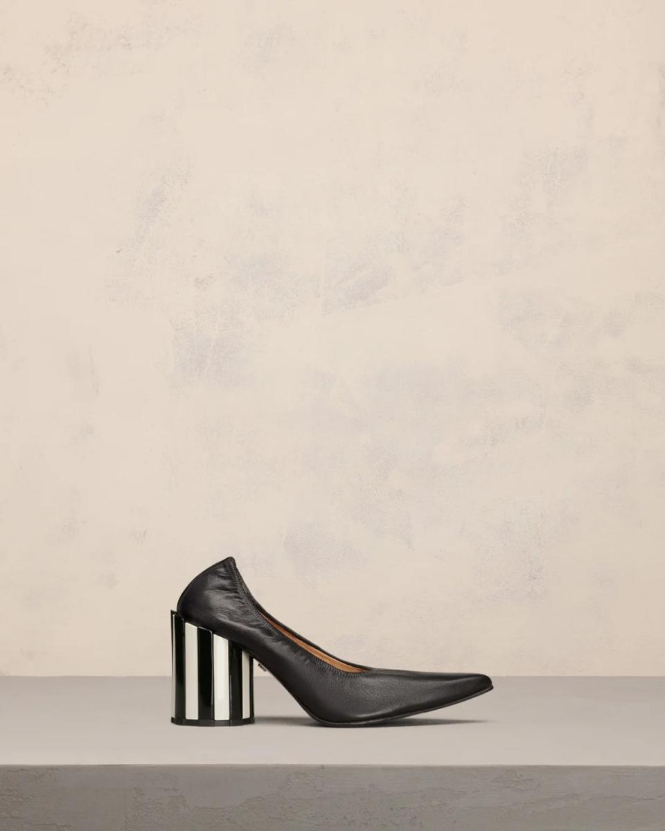 Ami Paris, leather, black and white, block heel, Alexandre Mattiussi