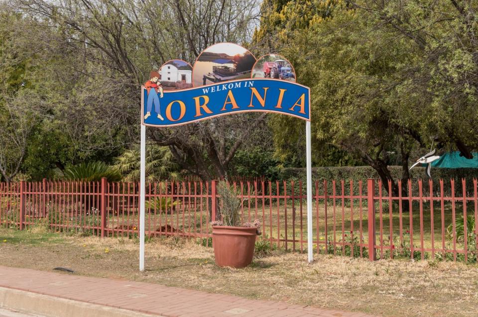 A 'welcome' road sign for Orania