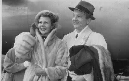 Rita Hayworth with her husband James Hill, circa 1959 - Getty