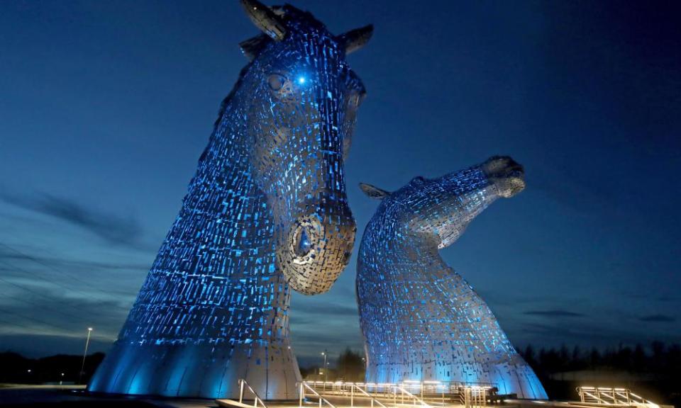 The Kelpies, in Falkirk.