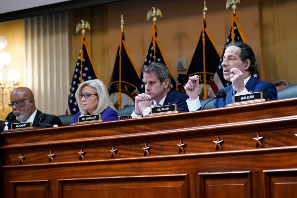 Rep Jamie Raskin speaks at the final meeting of the House Select Committee (Copyright 2022 The Associated Press. All rights reserved)