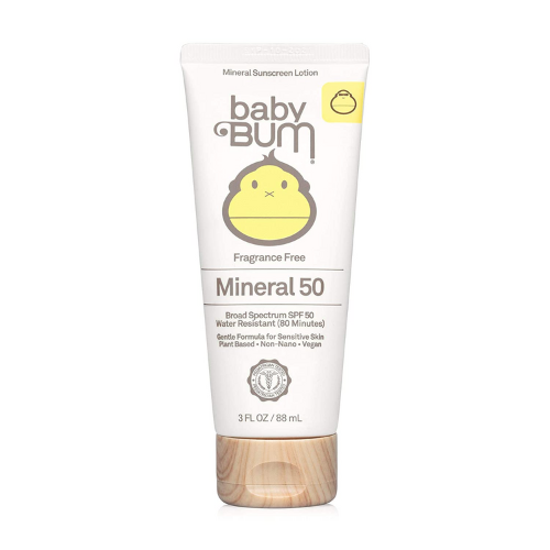 tube of baby bum's spf against white background