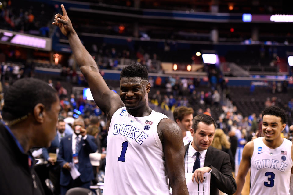 Few No. 1 picks come with as much hype as Duke freshman Zion Williamson. (Getty Images)