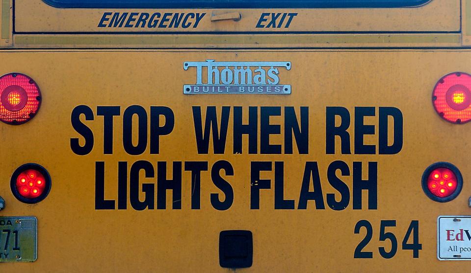 Drivers should remember that school zones will be active again beginning Thursday as students return to school.  Motorists must stop behind a school bus that is stopped with its red lights flashing and "Stop" arms extended.