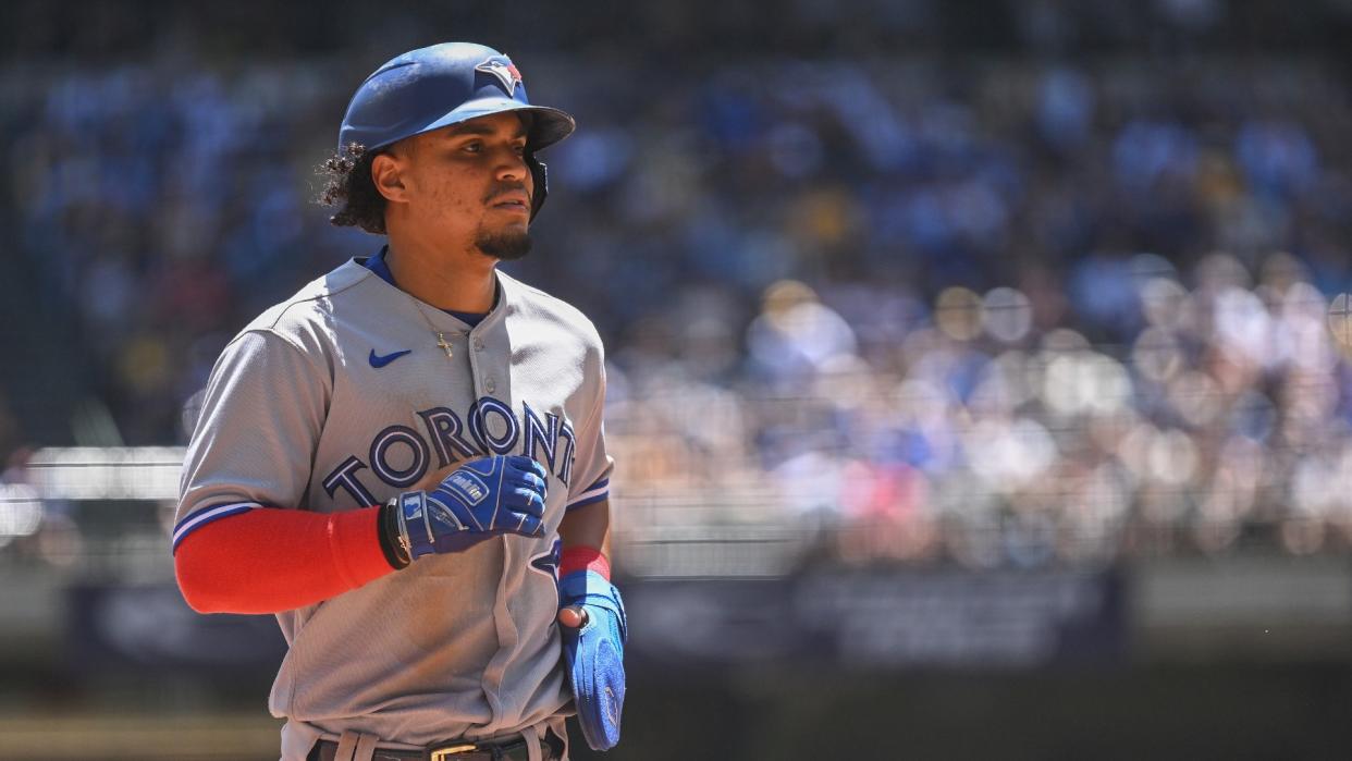 Santiago Espinal is the fifth member of the Toronto Blue Jays to be selected for the 2022 MLB All-Star Game in Los Angeles. (Getty Images)