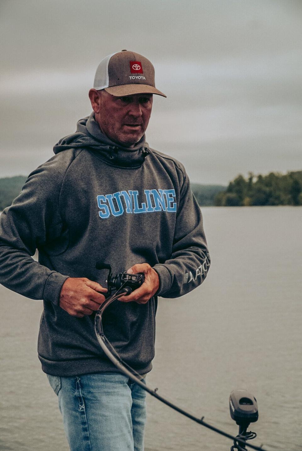 Pro bass angler Gerald Swindle of Guntersville, Alabama, got his start in fishing with his father on a small river in northeastern Alabama.