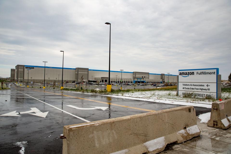 The new Amazon fulfillment center in Bondurant Monday, Oct. 26, 2020.