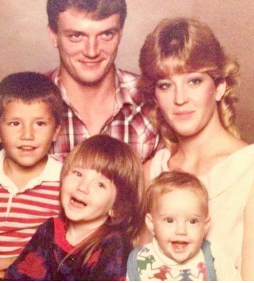 Carey Mae Parker, her ex-boyfriend Cody Singer and her three children (Brandy Hathcock)