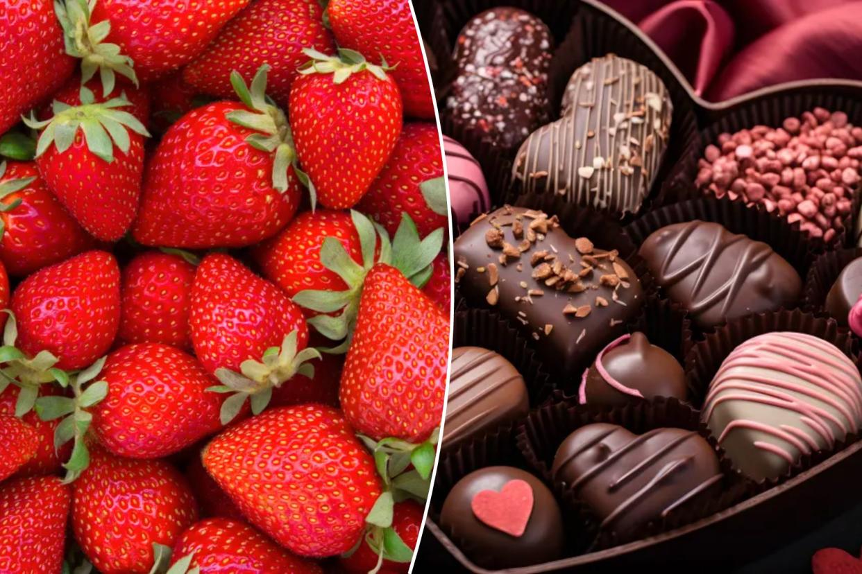 strawberries and chocolate