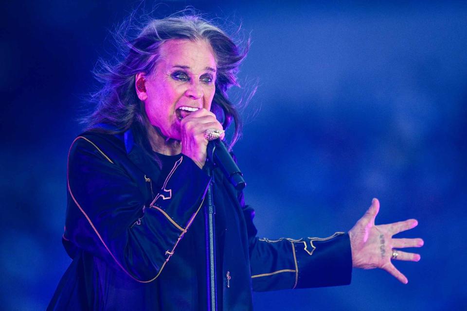 <p>Brian Rothmuller/Icon Sportswire via Getty</p> Ozzy Osbourne performs in Inglewood in September 2022