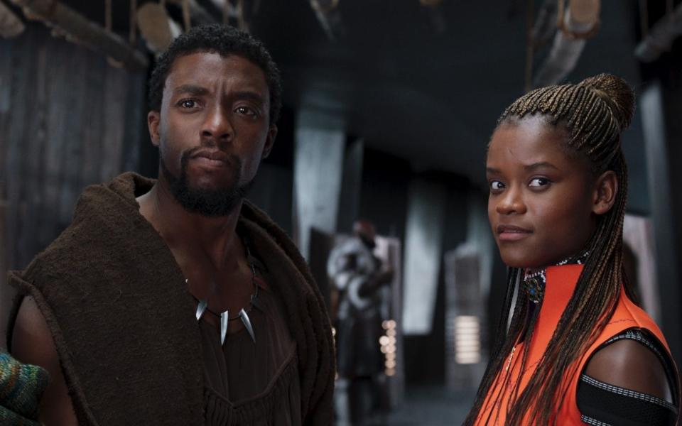 Blockbuster: Letitia Wright in Black Panther with the late Chadwick Boseman -  Marvel Studios 2018
