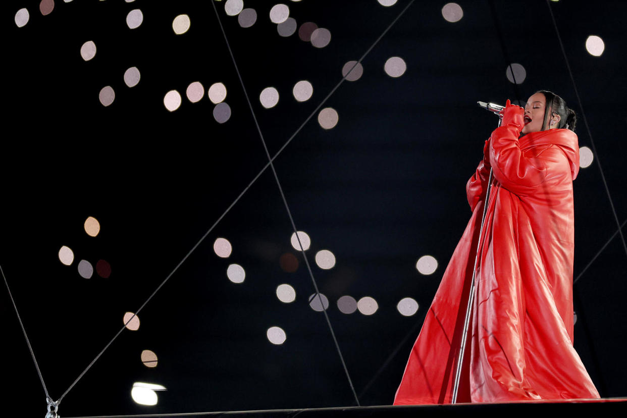 Rihanna performs at 2023 Super Bowl. (Christian Petersen / Getty Images)