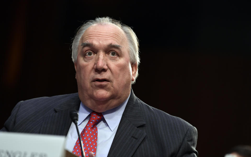 Over 100 victims called for Michigan State University interim President John Engler&rsquo;s dismissal last year over a leaked email in which he claimed&nbsp;Rachael Denhollander received a &ldquo;kickback&rdquo; for being the first woman to publicly speak out against Larry Nassar. (Photo: ASSOCIATED PRESS)