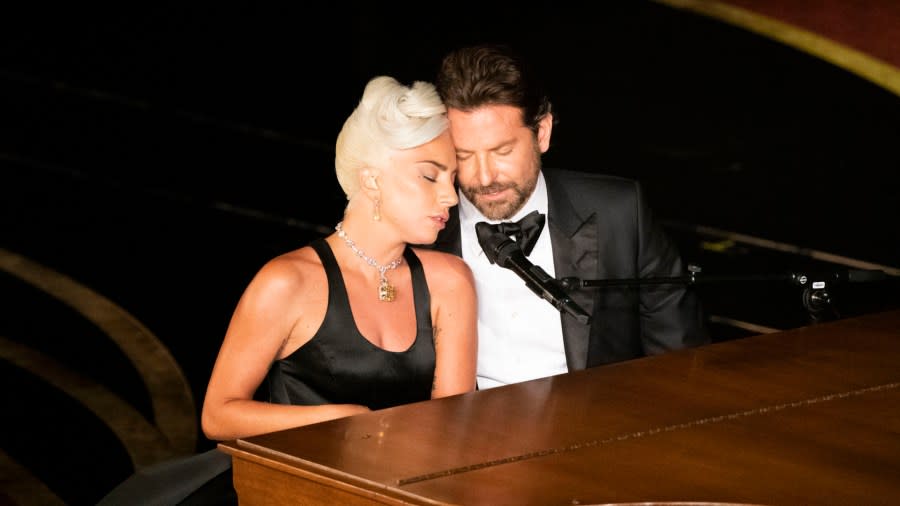 Lady Gaga and Bradley Cooper perform at the Academy Awards on Feb. 24, 2019. (Credit: Ed Herrera via Getty Images)