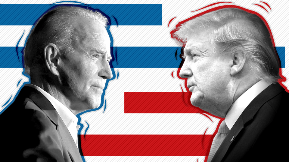 Imagen de promoción con Joe Biden y Donald Trump