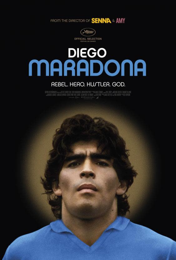 The film poster for the Diego Maradona movie