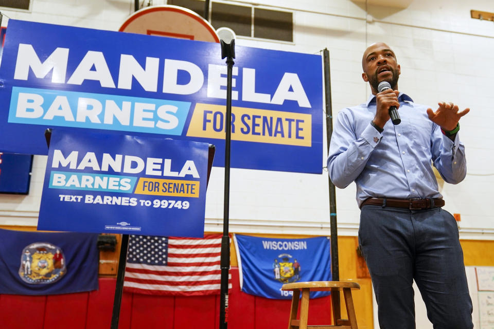 Wisconsin Democratic Senate candidate Mandela Barnes (Morry Gash / AP file)