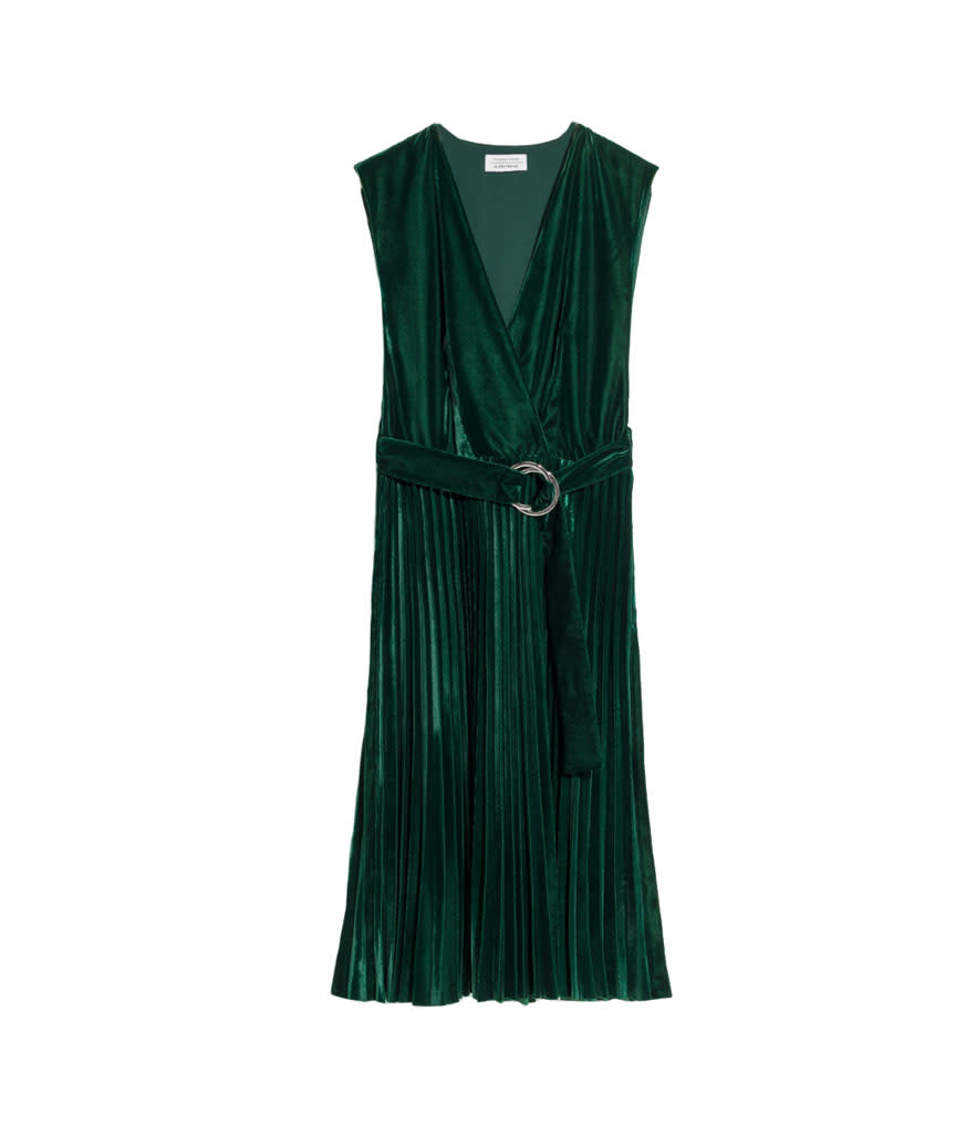 <p>Pleated Velvet Dress, $125, <a rel="nofollow noopener" href="https://www.stories.com/us/Ready-to-wear/Dresses/Pleated_Velvet_Dress/582938-0514564001.2" target="_blank" data-ylk="slk:stories.com;elm:context_link;itc:0;sec:content-canvas" class="link ">stories.com</a> </p>