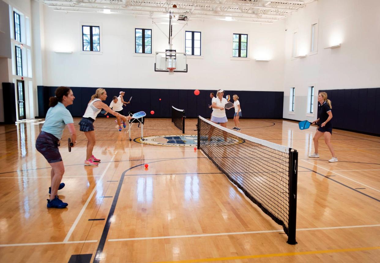 The Mandel Recreation Center in Palm Beach has three indoor pickleball courts.