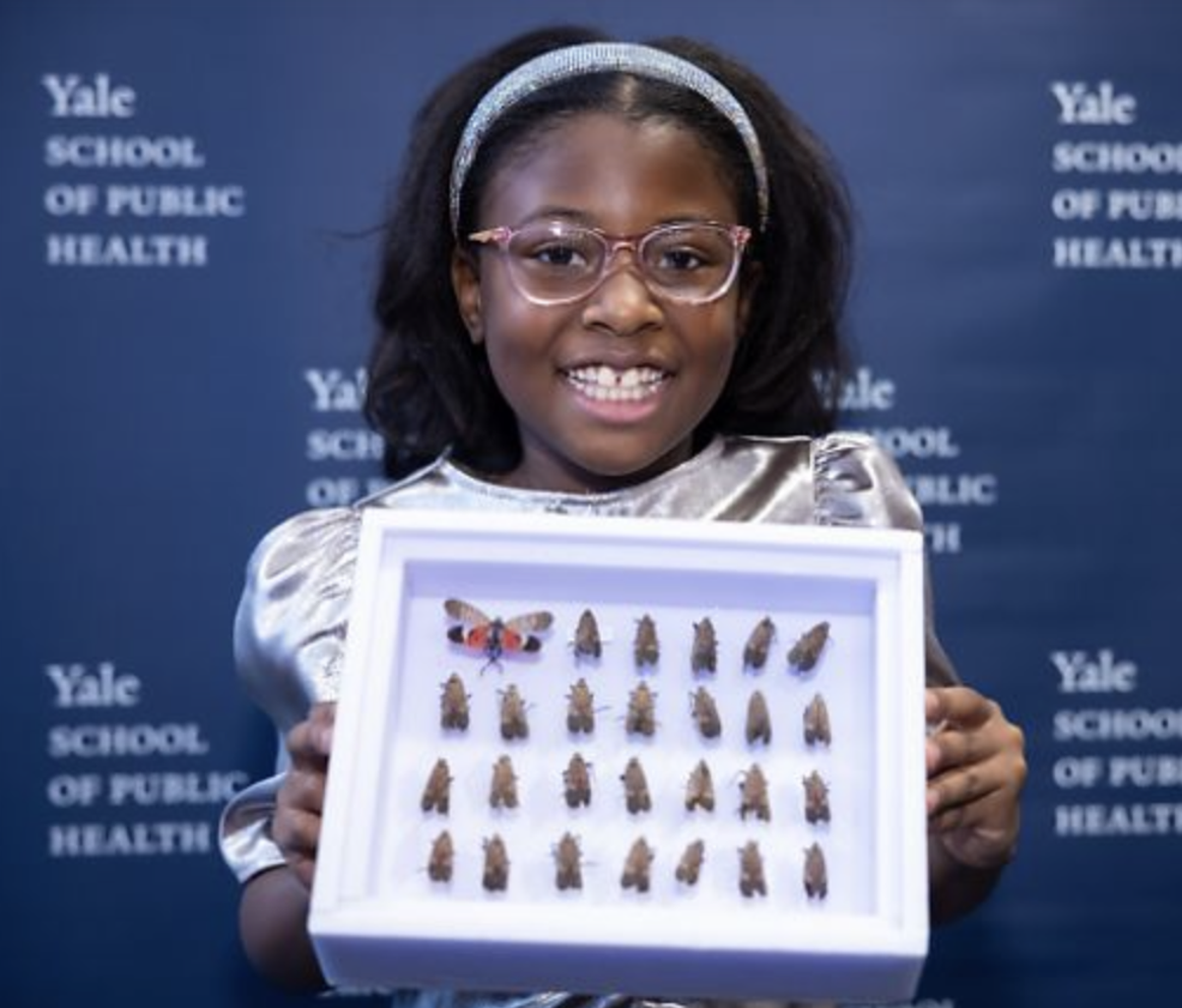 Bobbi Wilson, 9, was given an award by the Yale School of Public Health. (Andrew Hurley / Yale)