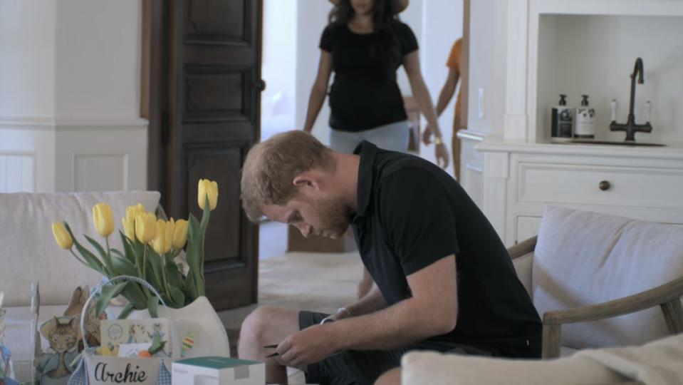 prince harry meghan markle easter egg hunt netflix