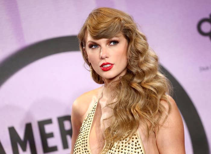 Taylor Swift appears in the press room during the 2022 American Music Awards on Nov. 20, 2022, in Los Angeles.