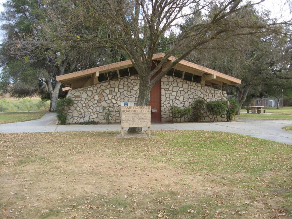 The Camp Roberts rest area on Highway 101. is seen before renovations.