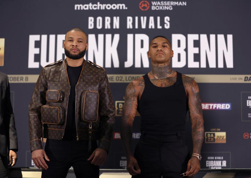 Eubank Jr and Benn will go head-to-head in October (PA)