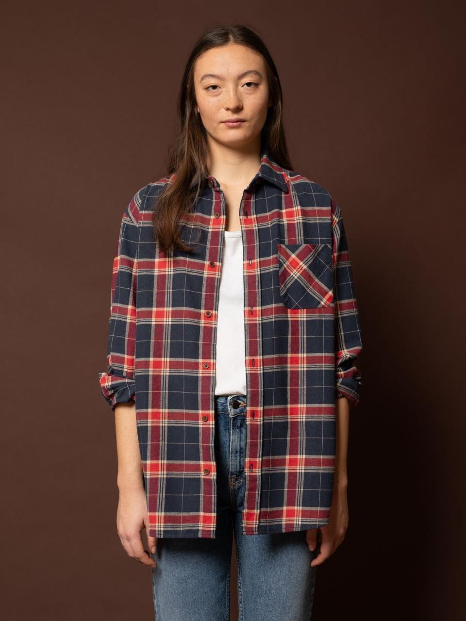 Nudie Jeans Relaxed Flannel Shirt Rebirth Multi