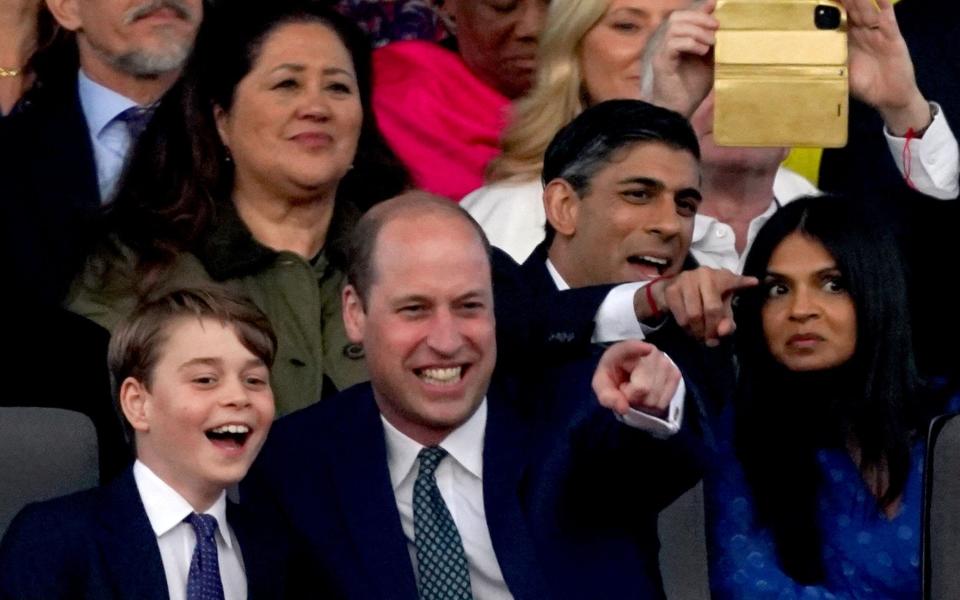 The Royal family watched the Coronation Concert from their box together with the Prime Minister - REUTERS