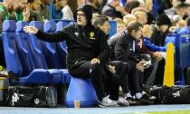 Marcelo Bielsa at a match against Sheffield Wednesday at Hillsborough earlier this season.