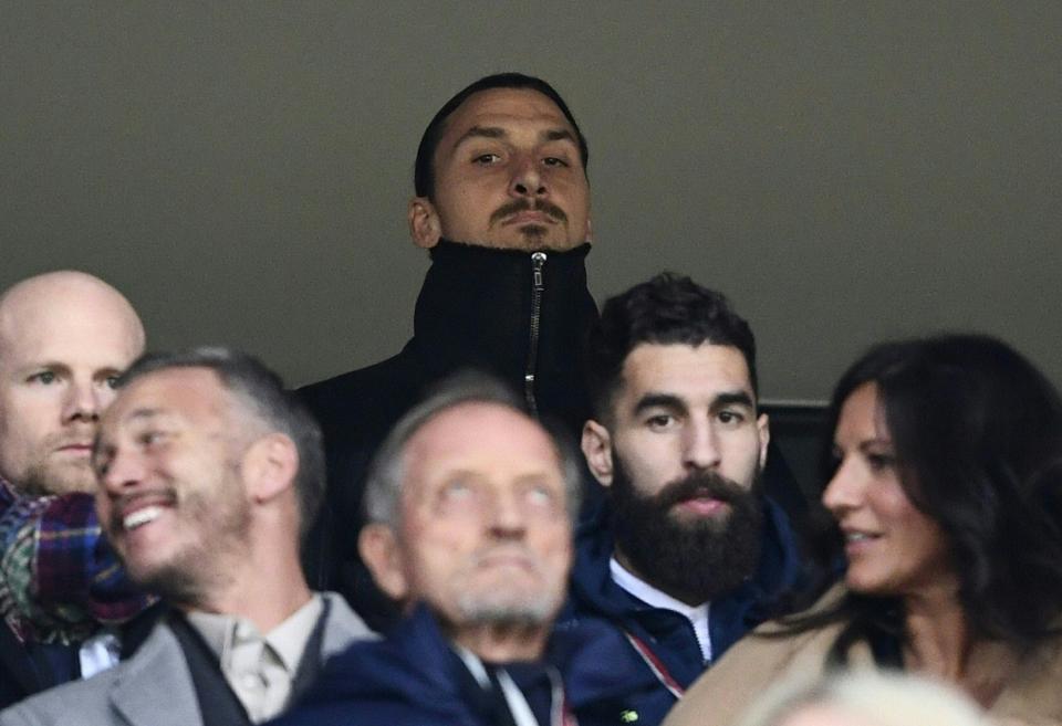 Zlatan Ibrahimovic attended Sweden’s first-leg victory over Italy. (Getty)