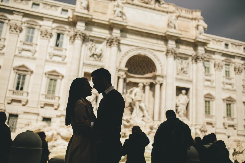 14. La fontaine de Trevi à Rome