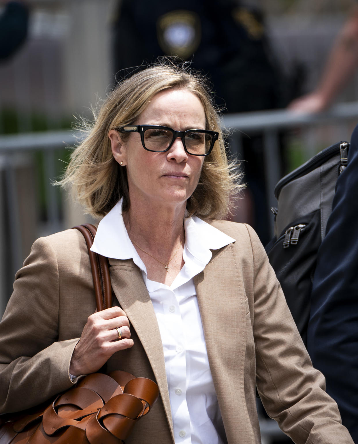 Kathleen Buhle, the ex-wife of Hunter Biden, the son of President Joe Biden, leaves the federal courthouse in Wilmington, Del., after testifying on the third day of Hunter Biden’s gun charge trial, June 5, 2024. (Haiyun Jiang/The New York Times)