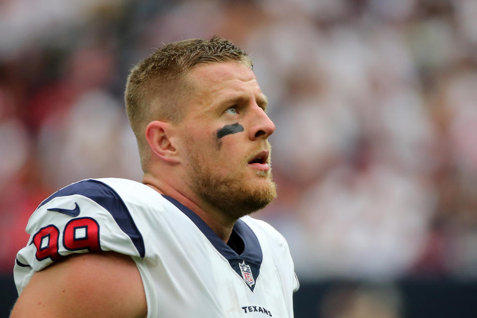 Houston Texans defensive end J.J. Watt closes his fundraiser for Hurricane Harvey victims with more than $37 million. (Photo: Mike Blake / Reuters)