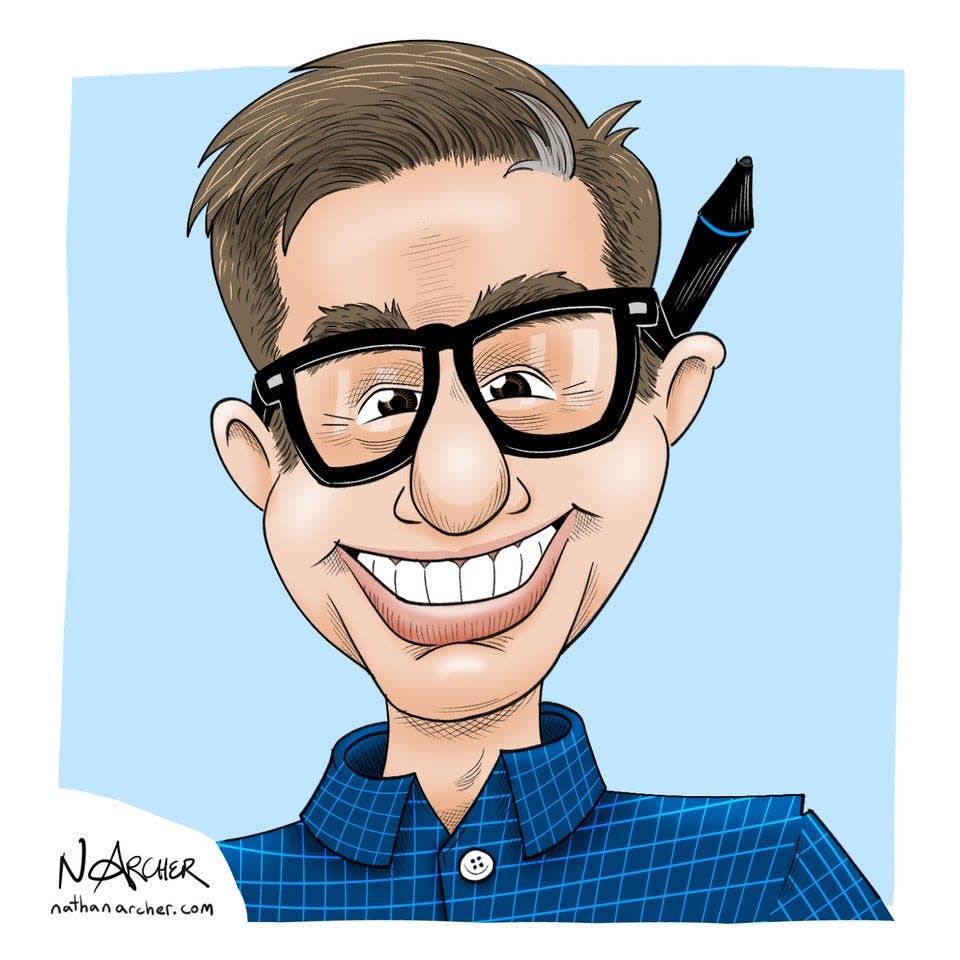 Nathan Archer's self portrait.