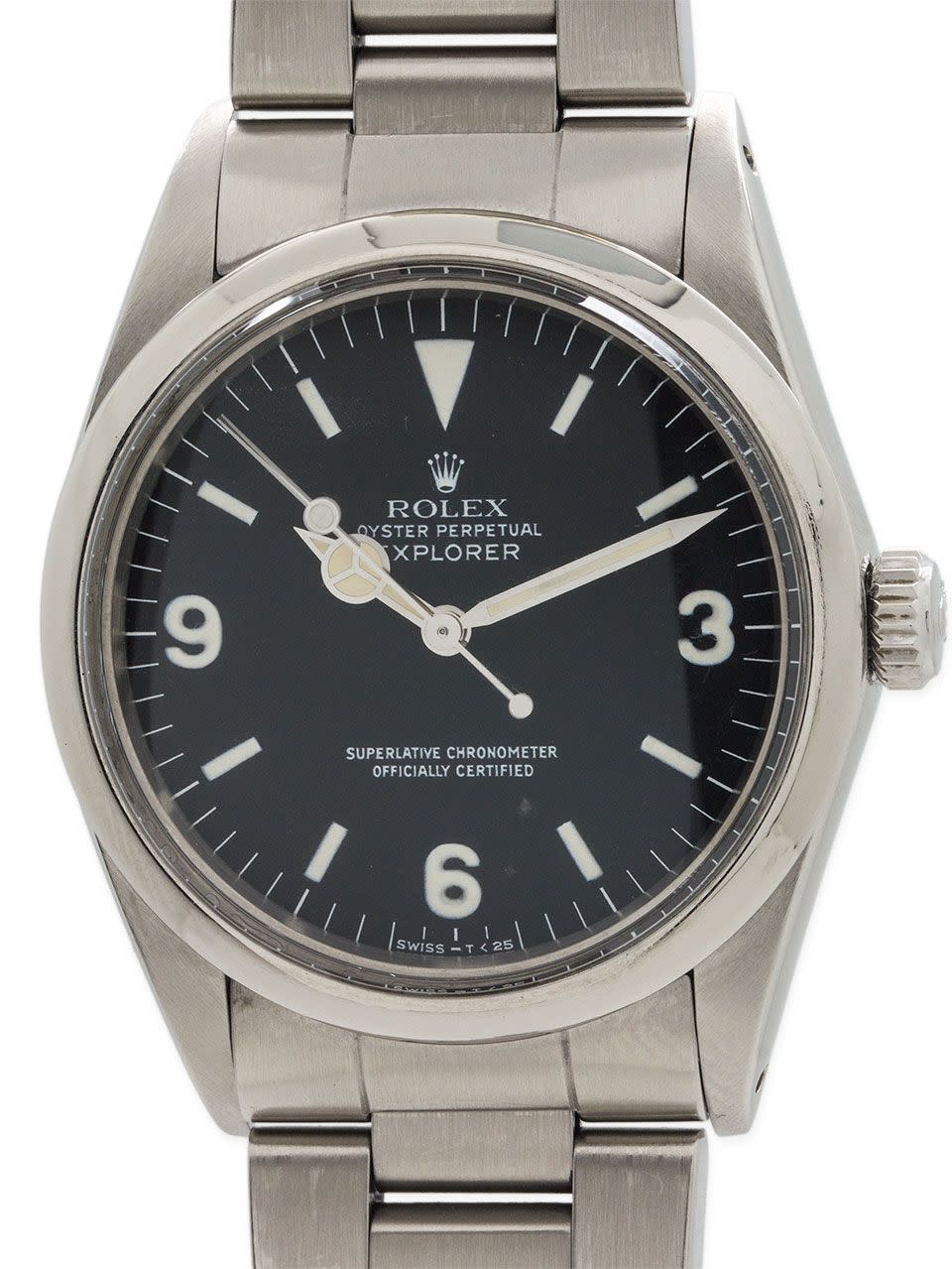 <p><a class="link " href="https://www.watches-of-switzerland.co.uk/Pre+Owned-Rolex-Explorer-Mens-Watch-1016/0/p/406102290490/" rel="nofollow noopener" target="_blank" data-ylk="slk:SHOP;elm:context_link;itc:0;sec:content-canvas">SHOP</a></p><p>Sitting somewhere between a sports and a dress watch, the Explorer 1016 was in production for almost 30 years before being retired in 1989. As the name suggests it was made for explorers, and comes equipped with Paraflex shock absorbers to give it a higher shock resistance. But it’s really all about the handsomely proportioned dial, with its period detail numerals and matte finish. Ian Fleming owned a Ref 1016.</p><p>Around £11,550; <a href="https://www.watches-of-switzerland.co.uk/Pre+Owned-Rolex-Explorer-Mens-Watch-1016/0/p/406102290490/" rel="nofollow noopener" target="_blank" data-ylk="slk:watches-of-switzerland.co.uk;elm:context_link;itc:0;sec:content-canvas" class="link ">watches-of-switzerland.co.uk</a></p>