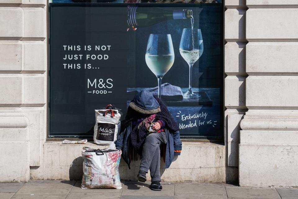 Rough sleeping was at a record high in London last quarter, according to the CHAIN multi-agency network (PA)