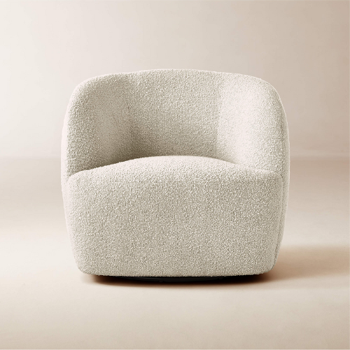 CB2 Gwyneth Ivory Boucle Chair