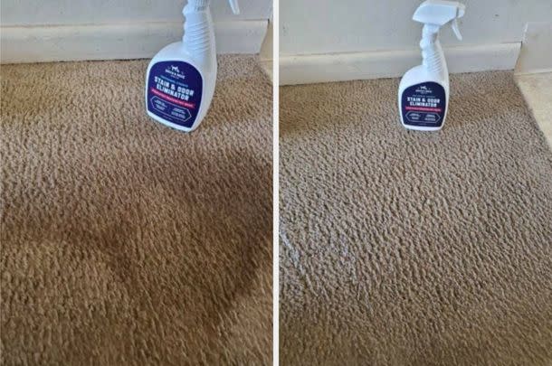 A stain- and odor-eliminating spray