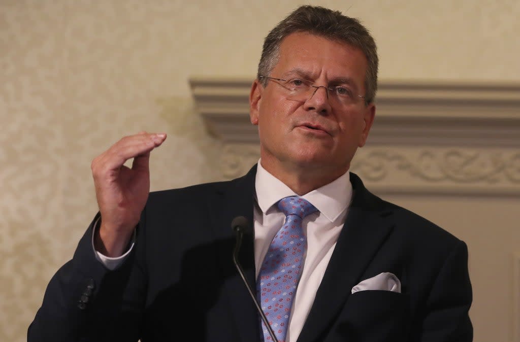 European Commission vice-president Maros Sefcovic will outline a series of measures aimed at solving the row over the Northern Ireland Protocol (Brian Lawless/PA) (PA Wire)