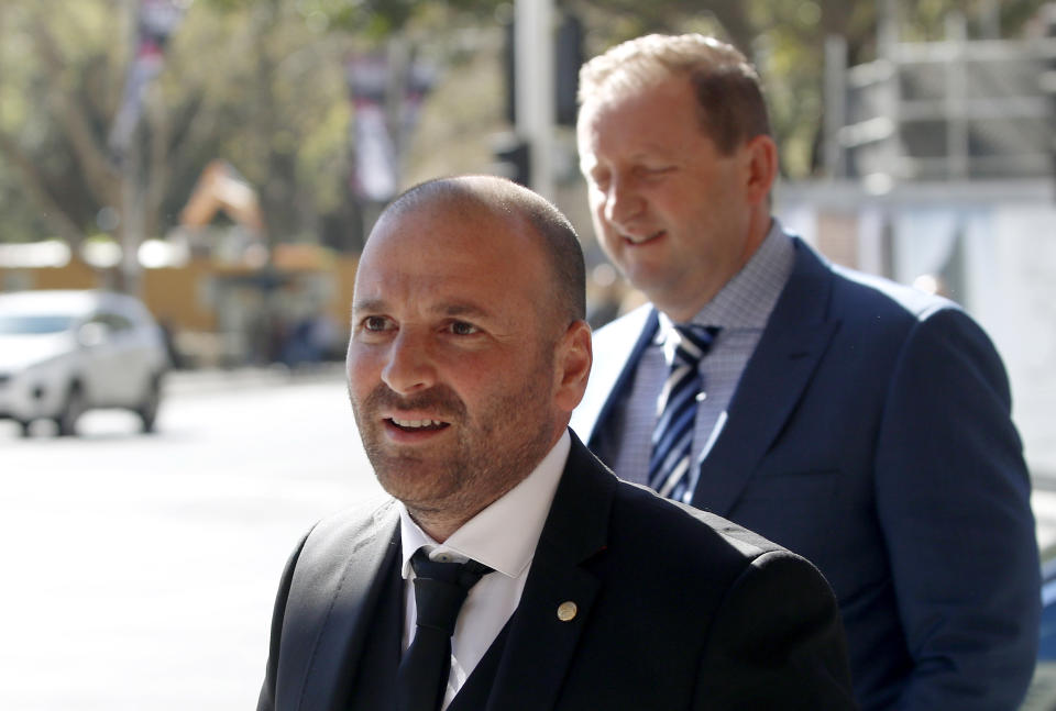 SYDNEY, AUSTRALIA - SEPTEMBER 08:  Celebrity chef George Calombaris arrives to Downing Centre Local Court on September 8, 2017 in Sydney, Australia. The celebrity chef was charged with assault following an altercation at the A-League grand final in May.  (Photo by Daniel Munoz/WireImage)