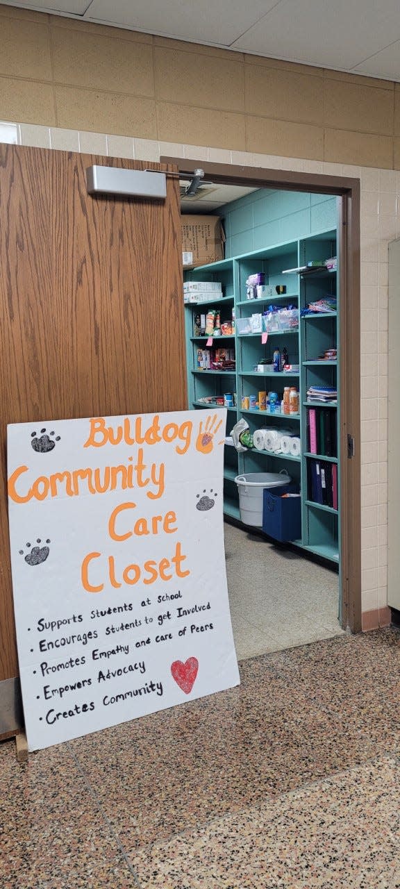 The new Bulldog Care Closet at Summerfield Junior/Senior High School is shown.
