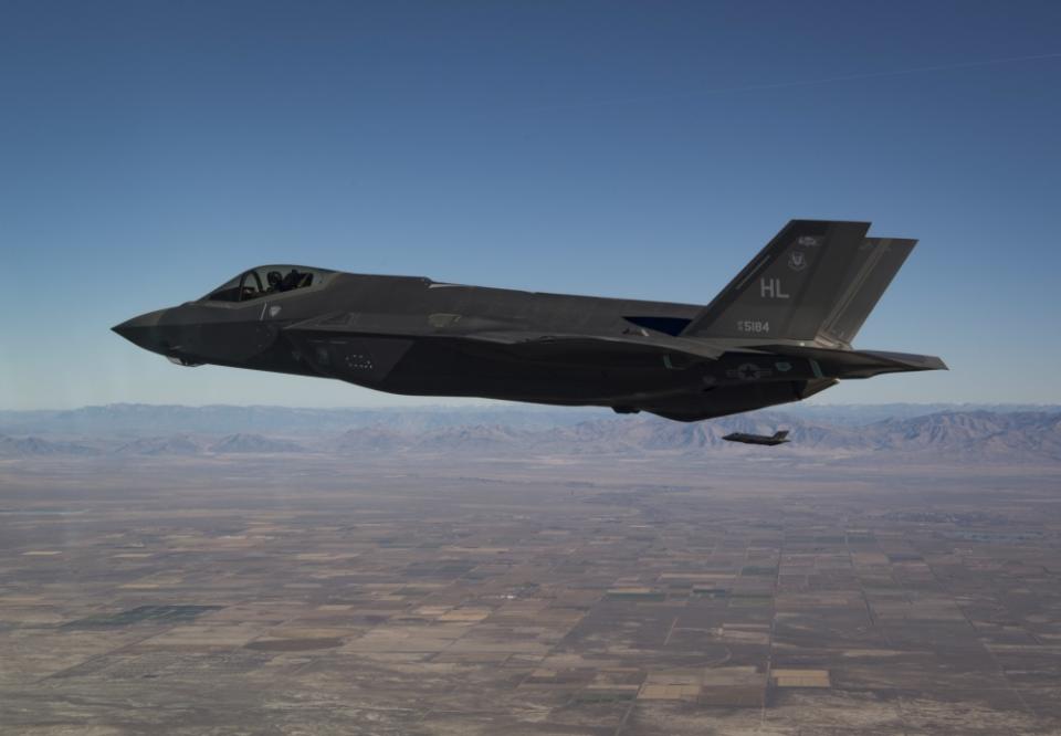 A formation of F-35A Lightning IIs, from the 388th and 419th Fighter Wings, fly over the Utah Test and Training Range as part of a combat power exercise on Nov. 19, 2018.